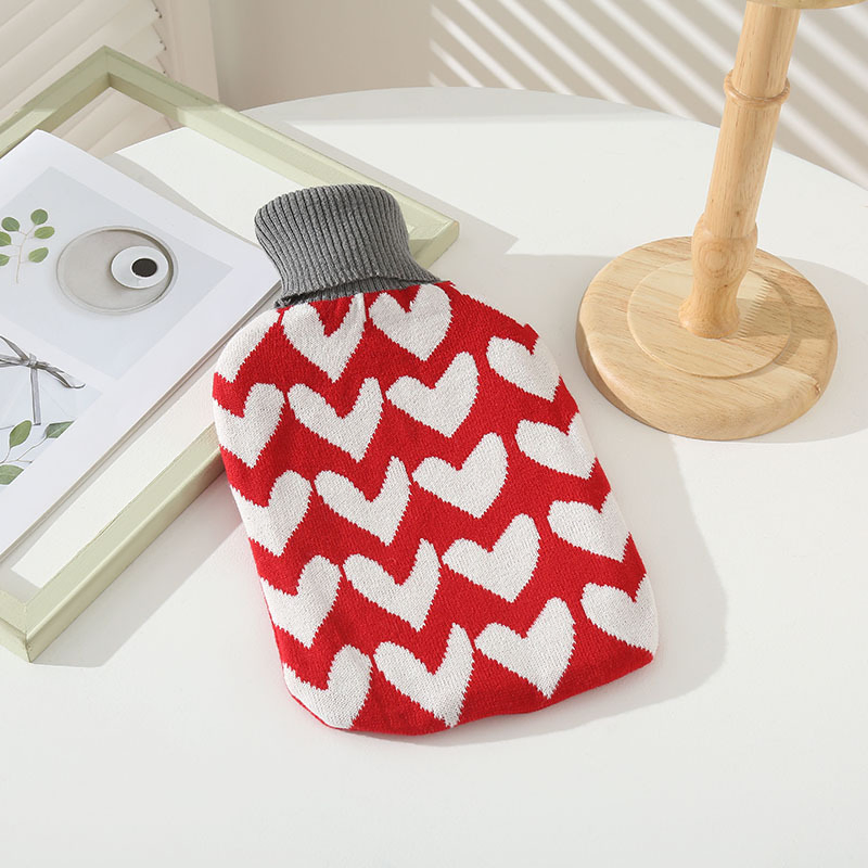 OEM Manufactory Promotional Custom Design Acrylic Fashion Colorful Knitted Hot Water Bottle Cover