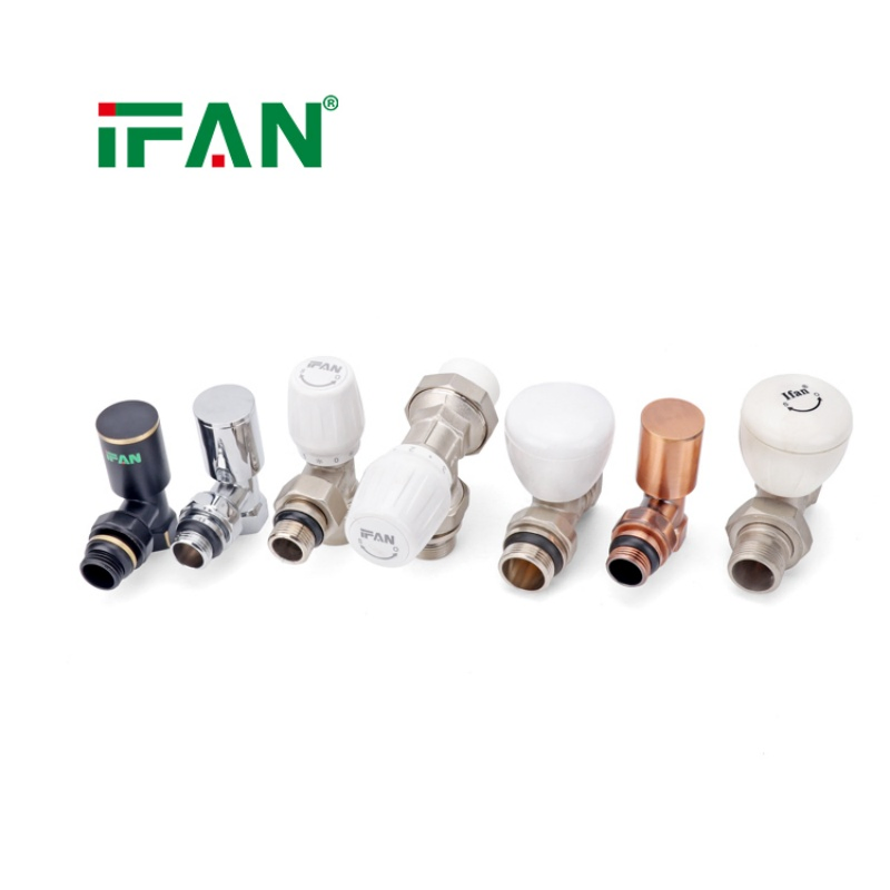 Ifan Good High Temperature Resistance Brass Smart Radiator Valves Home Used Hot Water Heating Angle Valve