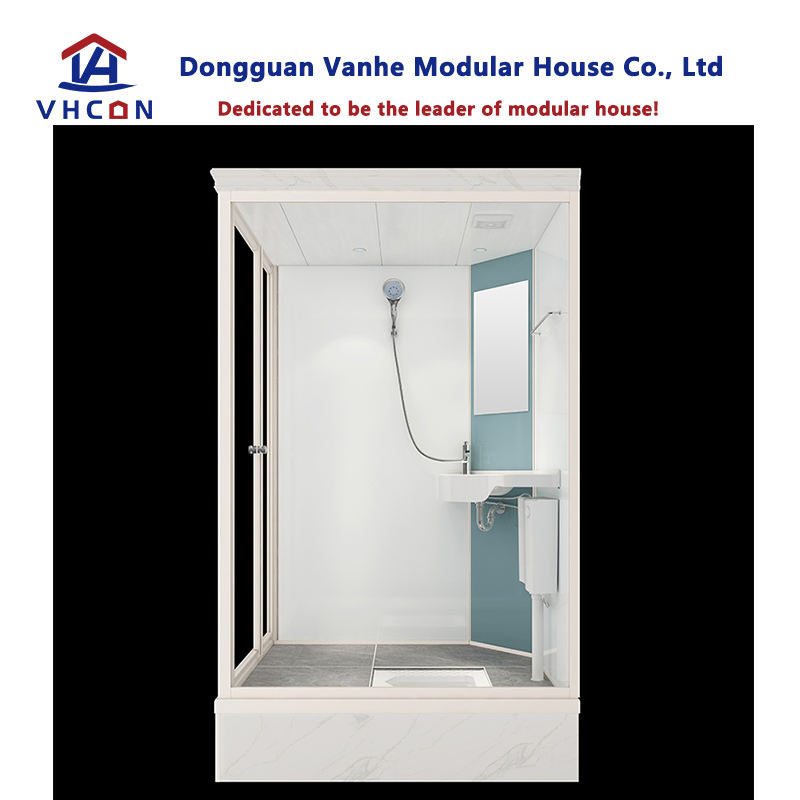 Custom Prefab Integrated Design Economical Portable Easy to Install Hotel Glass Panel Prefabricated Modular Complete Shower Bathroom Pod with Toilet