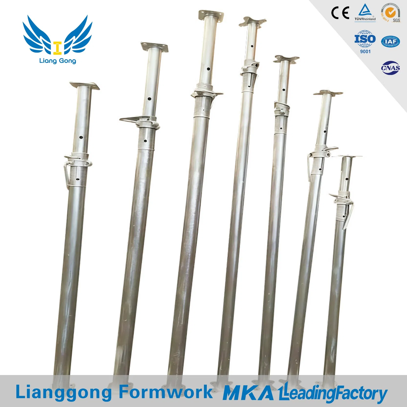 Lianggong Galvanized Adjustable Q235 Heavy Duty Steel Props and Tripods
