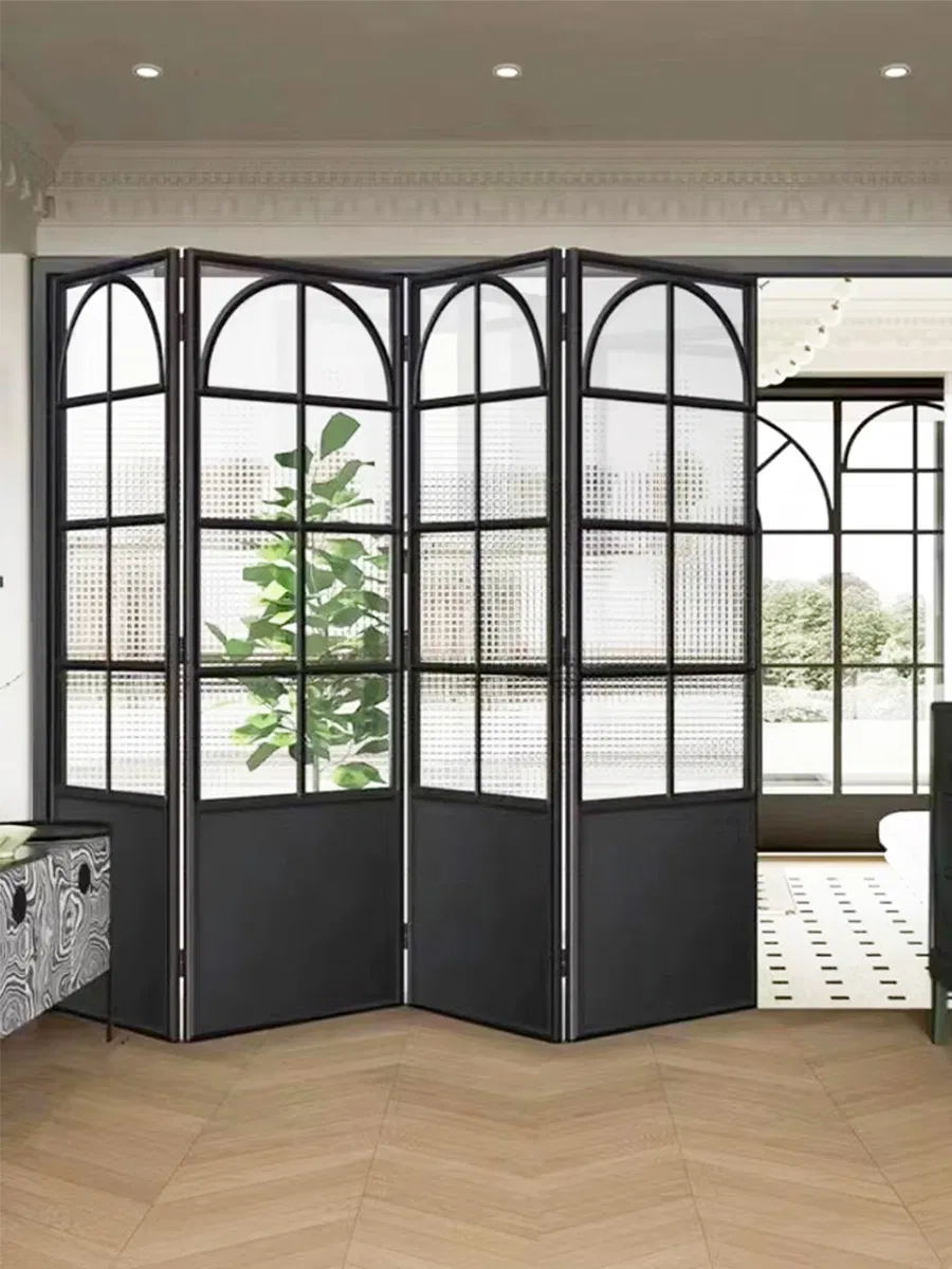 Car Wash Shop Door Toughened Glass Sliding Door Balcony Broken Bridge Aluminum Folding Door