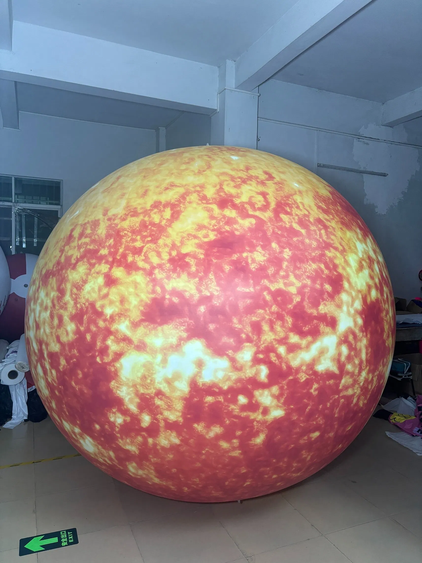 Boyi Inflatable Giant Sun Balloon PVC Inflatable LED Sun Balloon