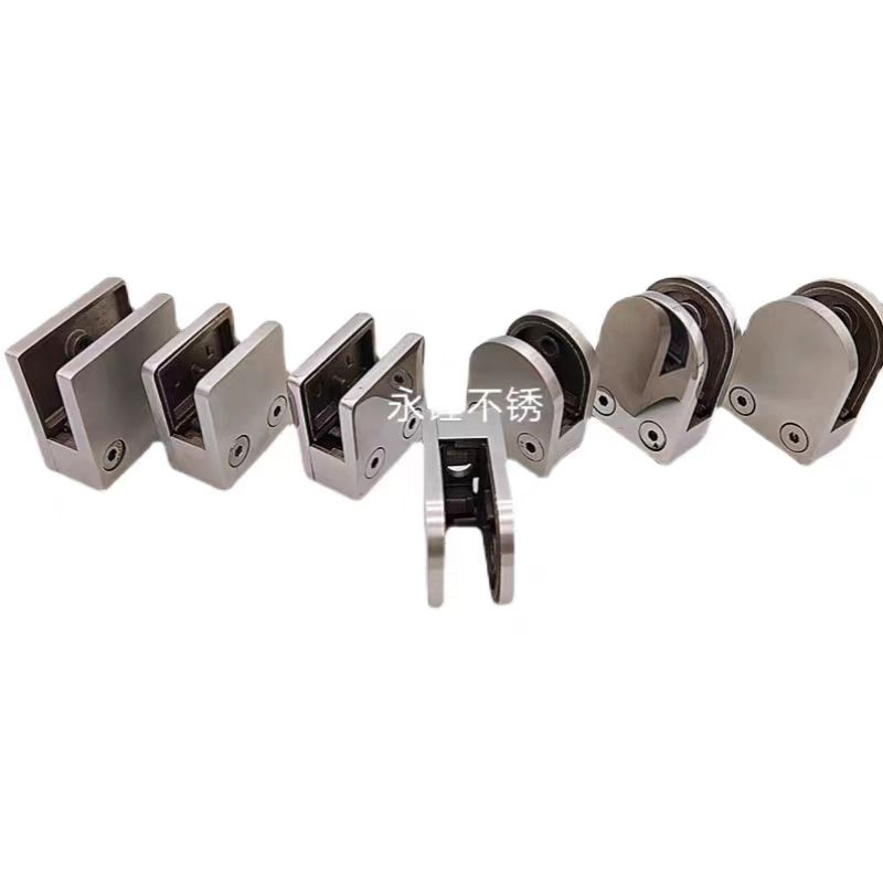 Metal Semicircle Fish Mouth Clip Stair Glass Guardrail Fixing Clip Hardware Accessories