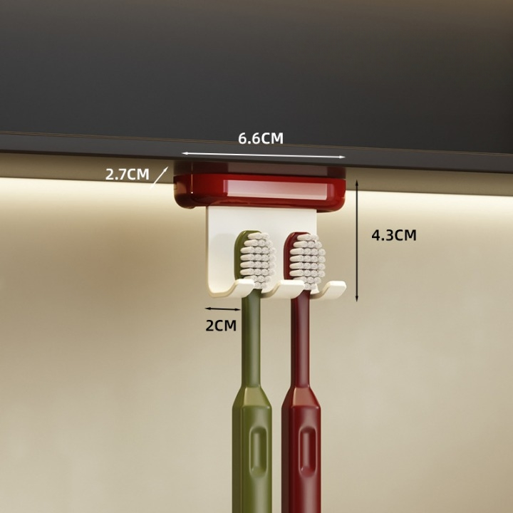 Stylish Wall-Mounted Mirror Cabinet with Waterproof Toothbrush Holders