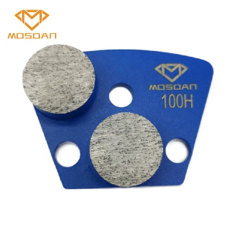 Trapezoid Double Buttons Segment Concrete Diamond Grinding Shoe Diamond Tool