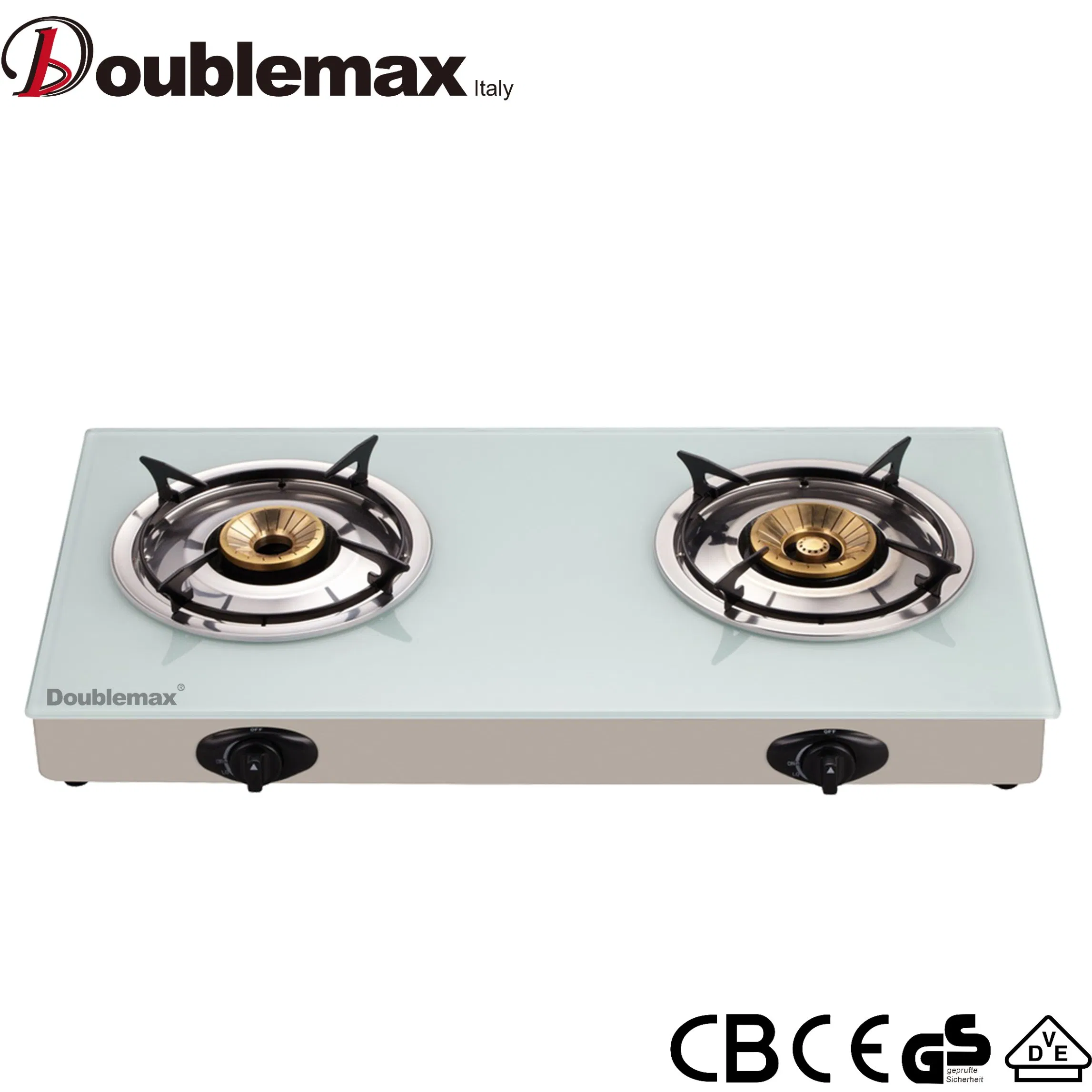 Portable Gas Stove Tempered Glass Double Auto Ignition 2 Burner Table Gas Cooker