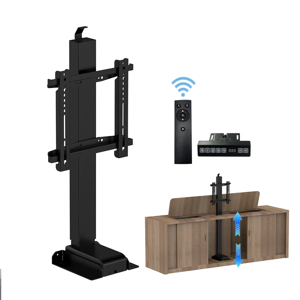 TV Lift Stand Mechanism with Motor for Drop Down Cabinet, Height 660-1110mm