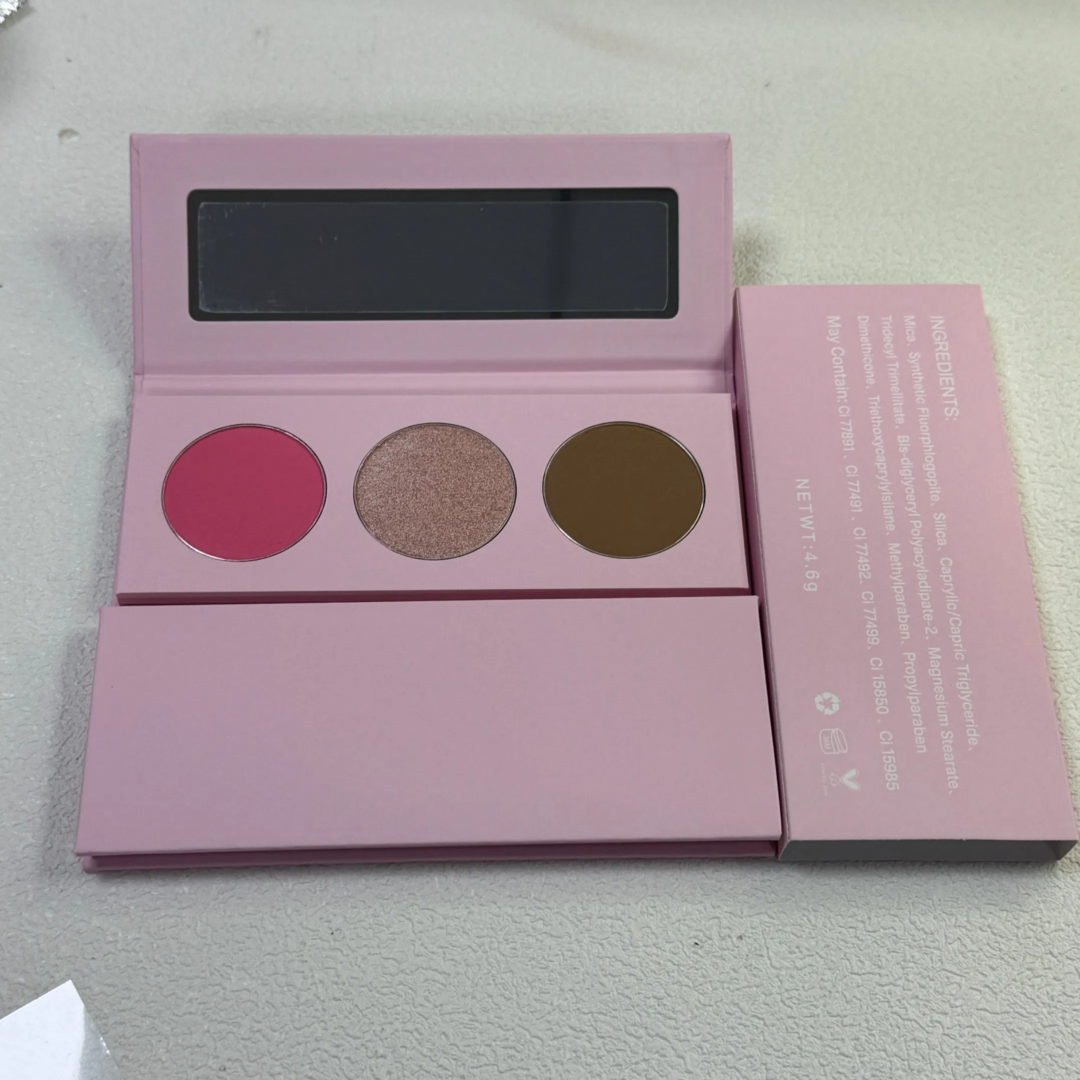 Custom Logo Shimmer Highlander Blush and Bronzer Makeup Palette Waterproof OEM Powder Face Cosmetics