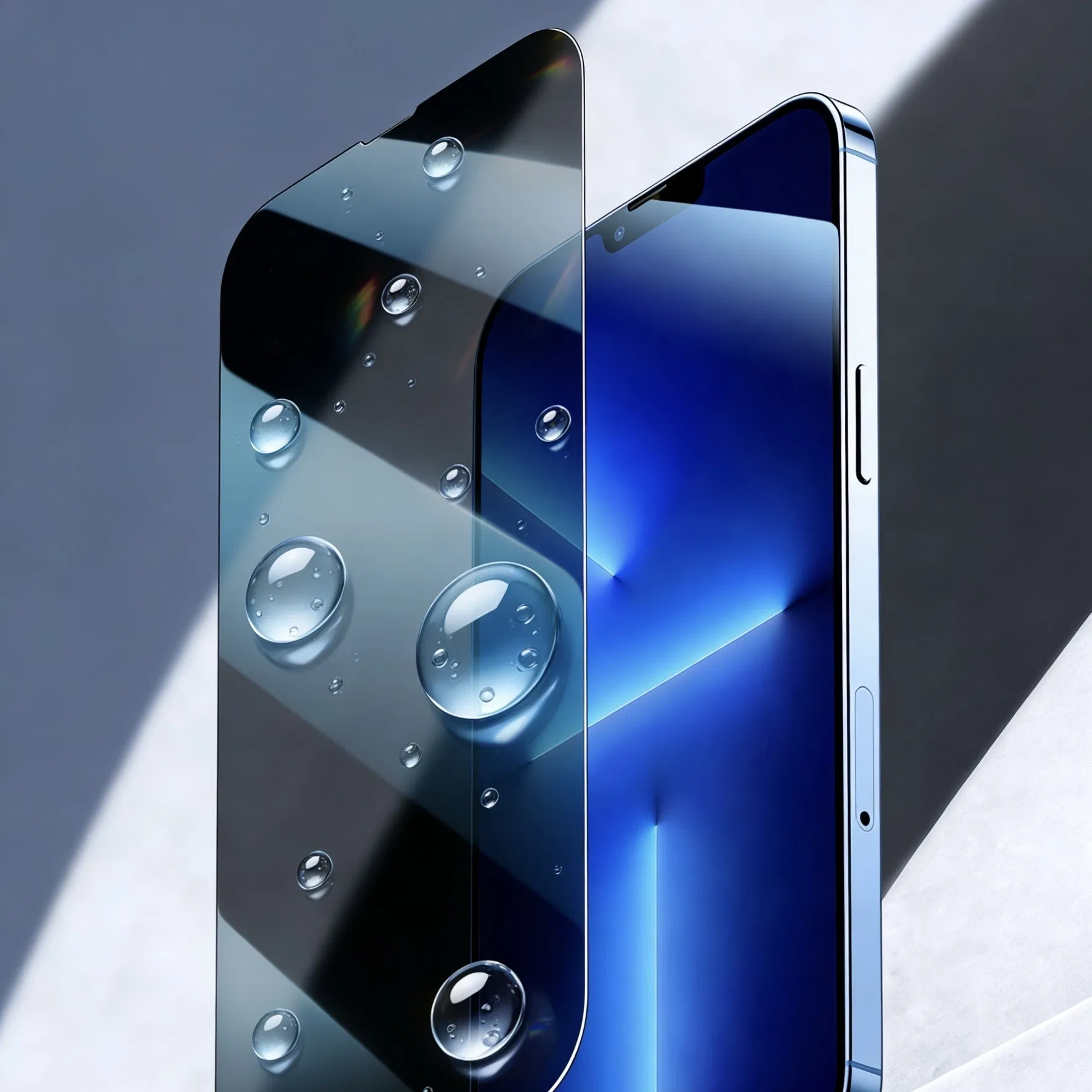 Flexible TPU Hybrid Tempered Glass with Silk Printing,   Drop Protection Protector