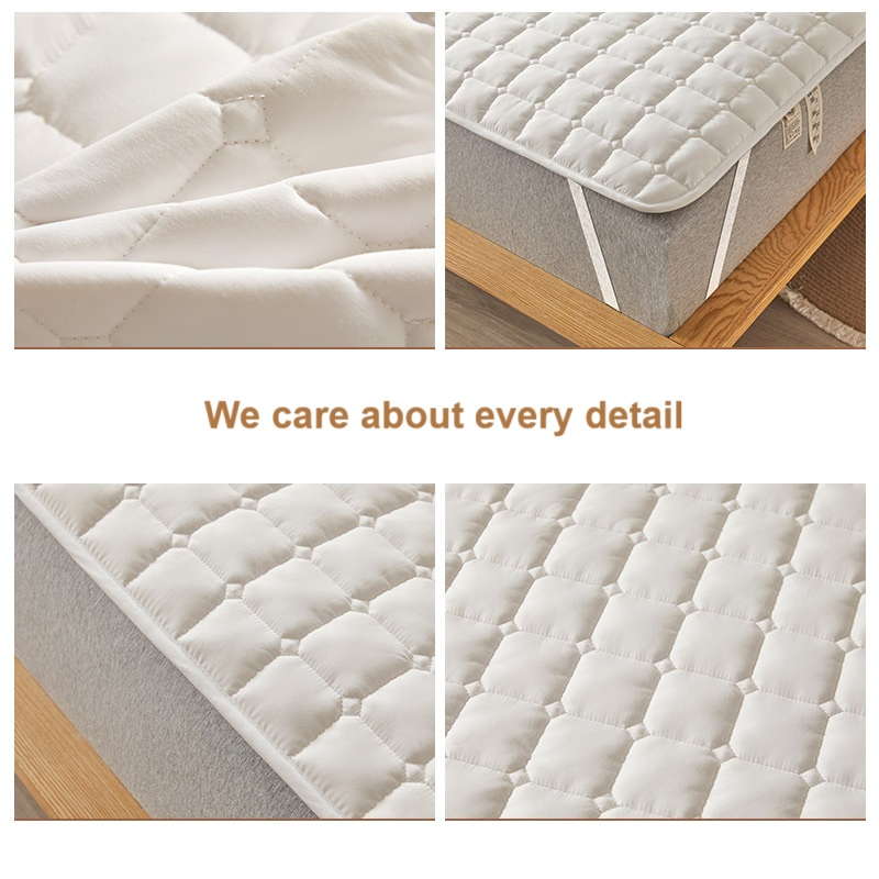 Joy Home Fashion Air-Permeable Quilted Mattress Topper Waterproof Under Pads Mattress Pad Protector