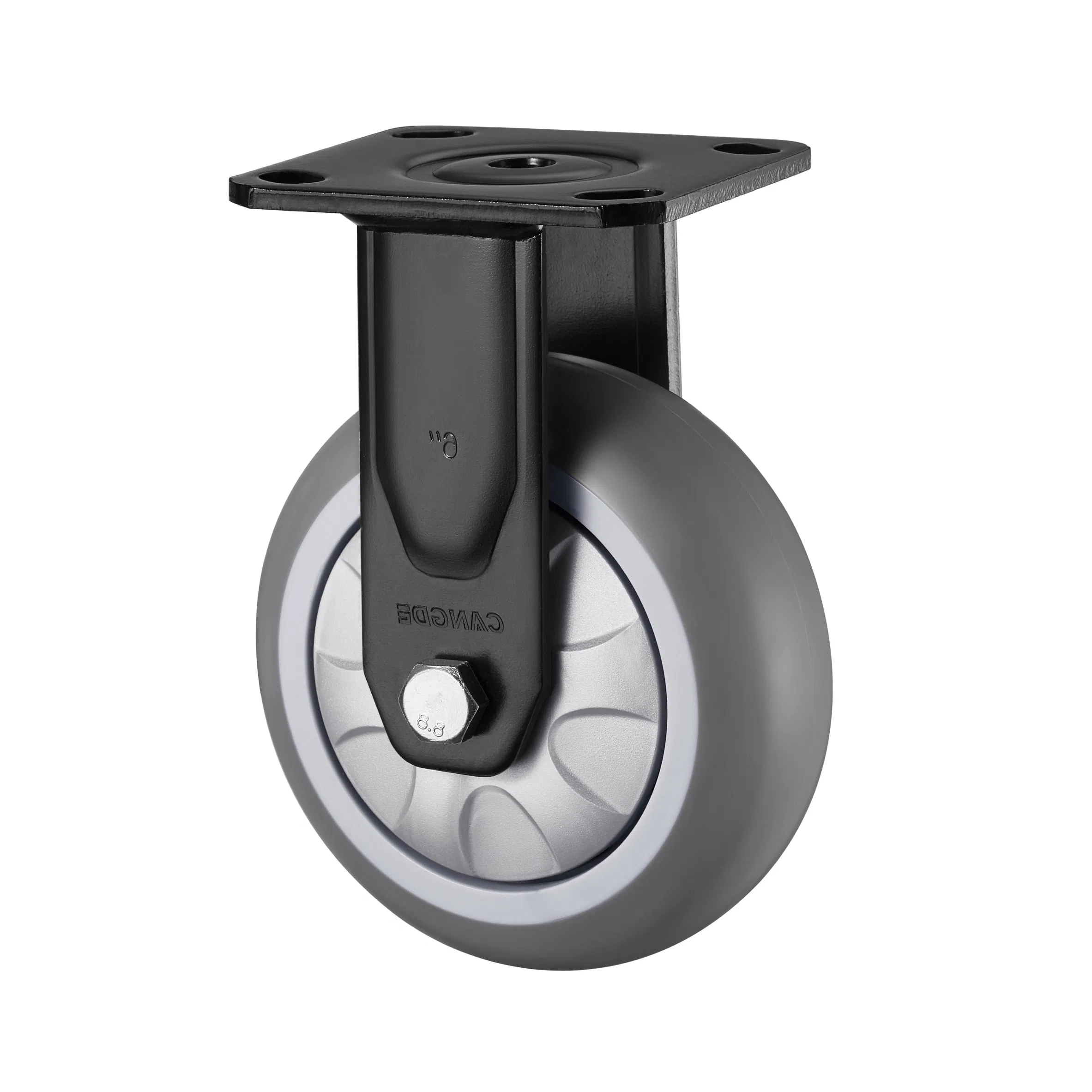 4/5/6/8 Inches Heavy Duty Stainless Steel Black TPR Caster Wheels
