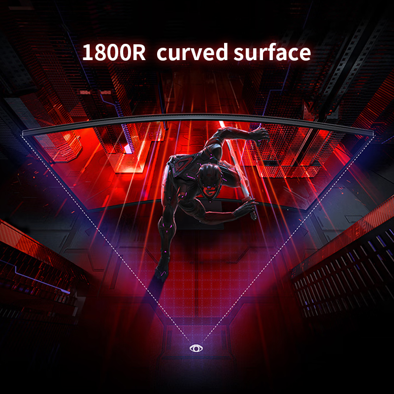 Cheap 27inch 1K 2K 75Hz 100Hz 165Hz 180Hz 240Hz Curved Gaming PC Montor Wide Screen Desktop Computer LCD Monitor LED Backlight Esport Monitors RGB Display