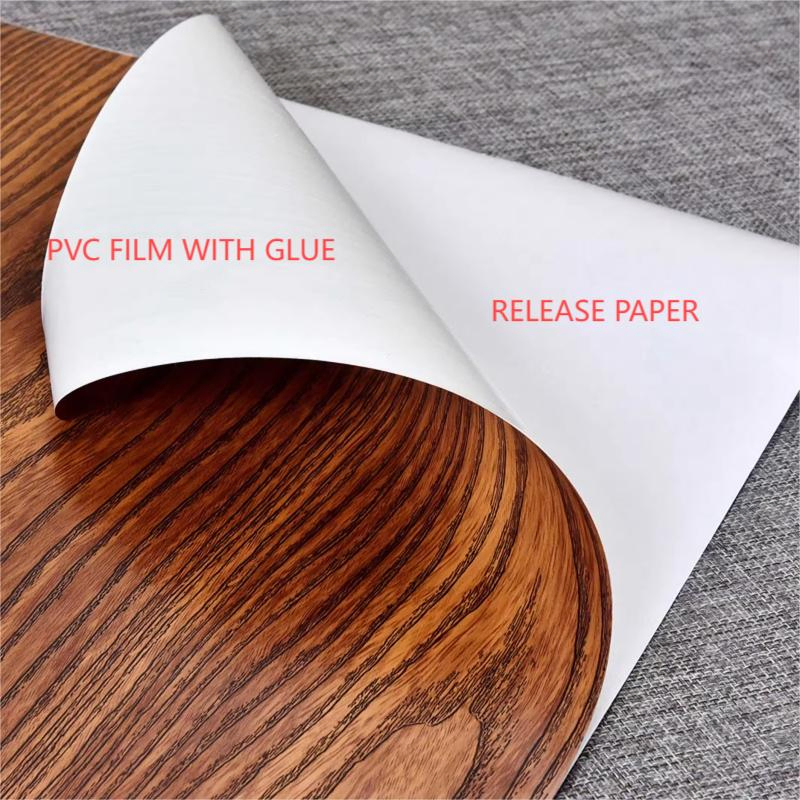 High Flexibility Self-Adhesive Wood Grain PVC Wrap Film, Conforms to Complex Profiles, for Moulding & 3D Wrapping Self Adhesive Sticker