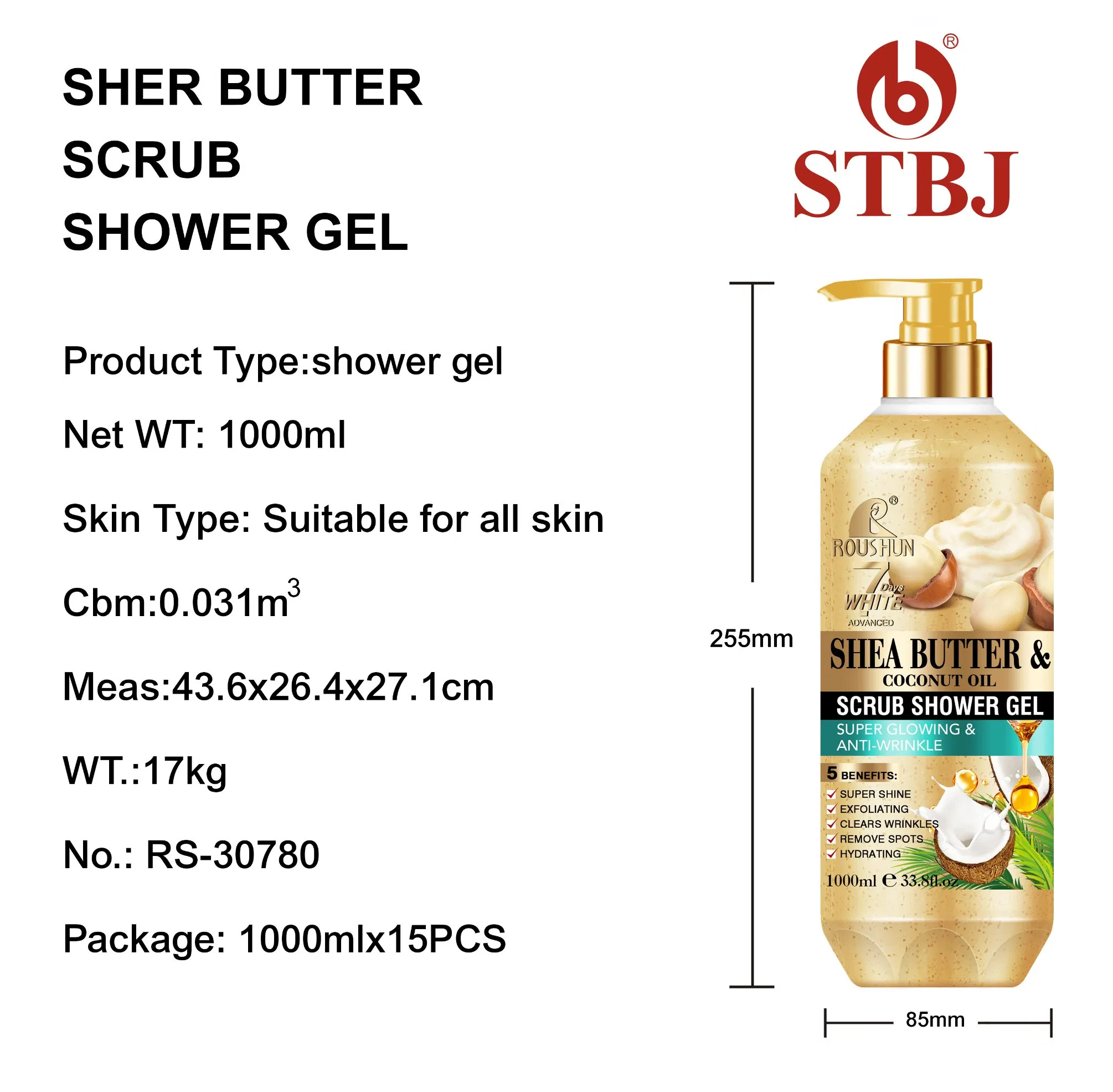 Roushun Sher Butter Scrub Shower Gel