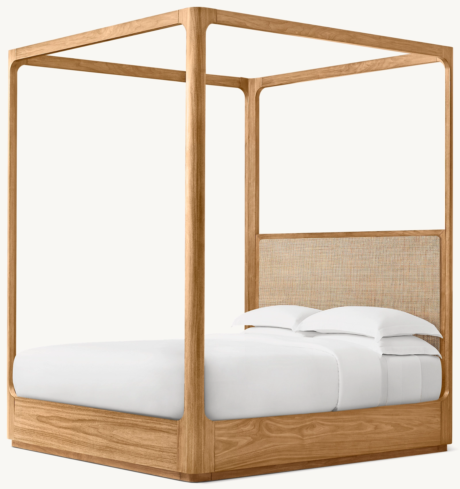 Кровать с балдахином массив дуба королевский размер