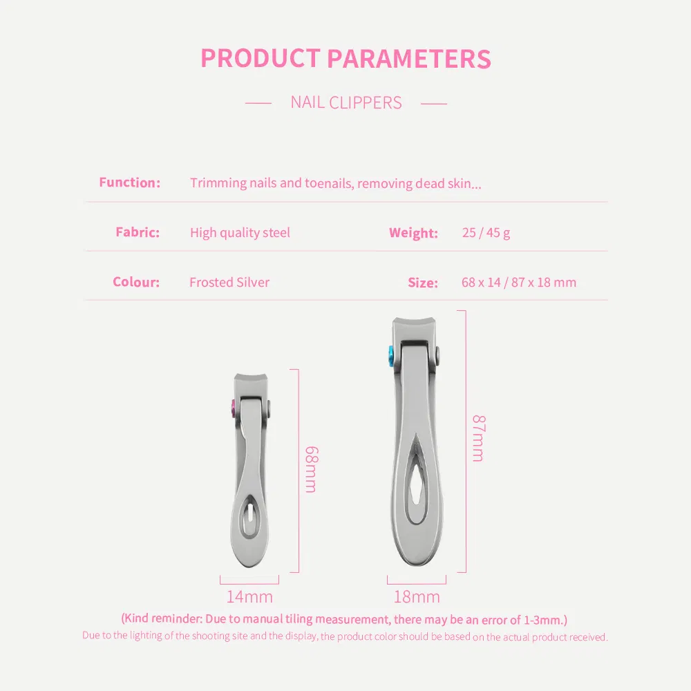 Stainless Steel Manicure Care Wide Jaw Straight Edge Toe Nail Cutter Large Metal Thick Nails Art Clipper