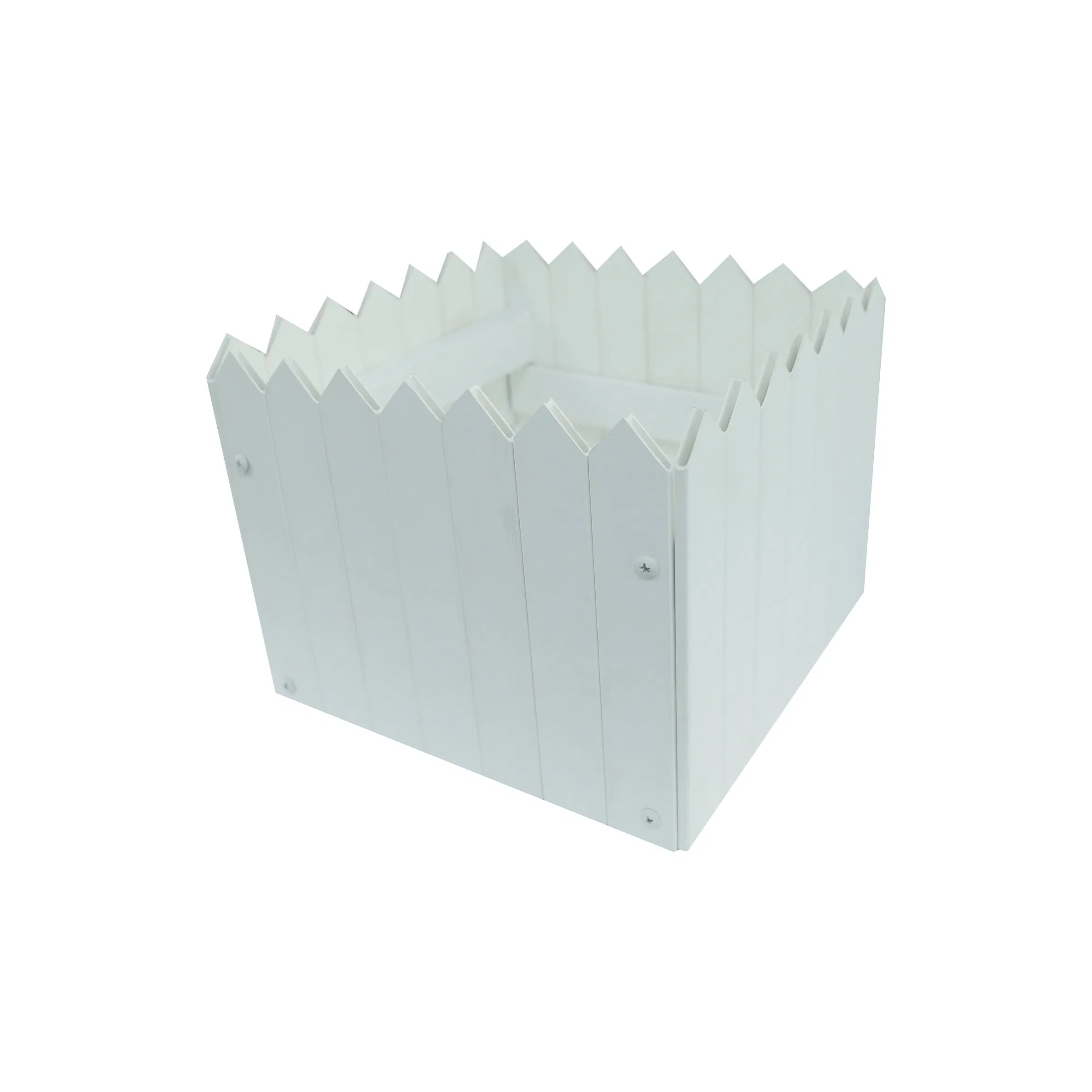 Sam-UK Easy to Assemble PVC White Plastic Rectangle Planting Vegetables Flower Trellis with Vegetable Square Planter Boxes