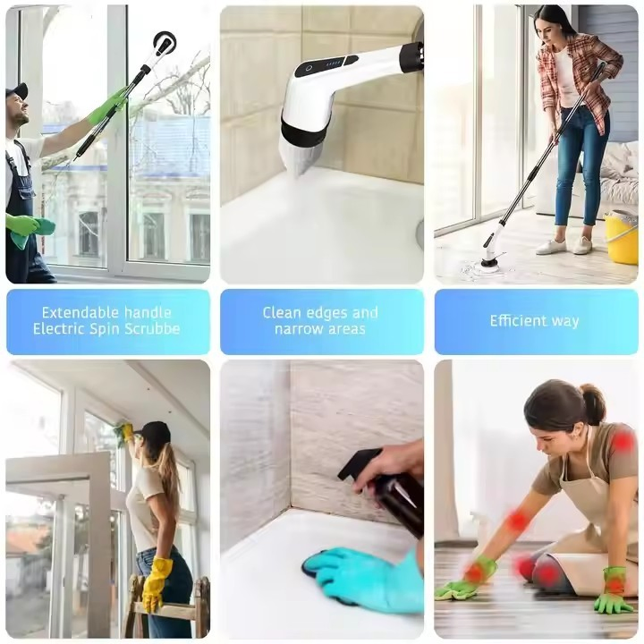 Съемная щетка для уборки с длинной ручкой