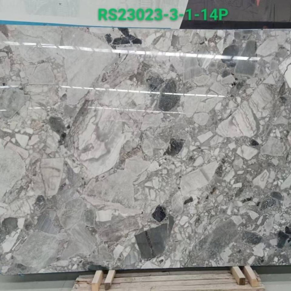 Wholesale Natural Stone Marble Slabs Panda Grey Color Marble for Kitchen Countertop/Bathroom/Floor Tile