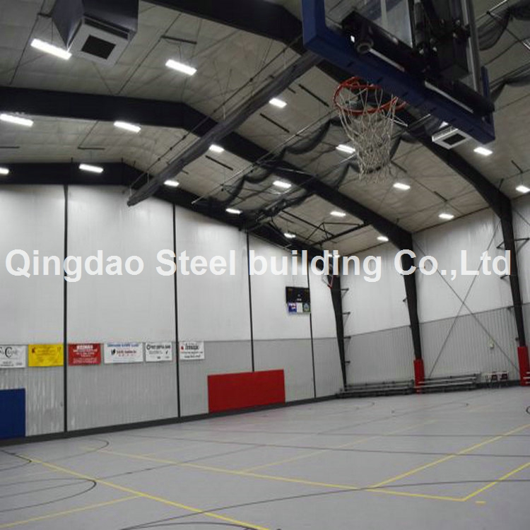 Low Cost H Beam Prefabricated Steel Structure Football Court Stadium Sports Hall Building Badminton Court