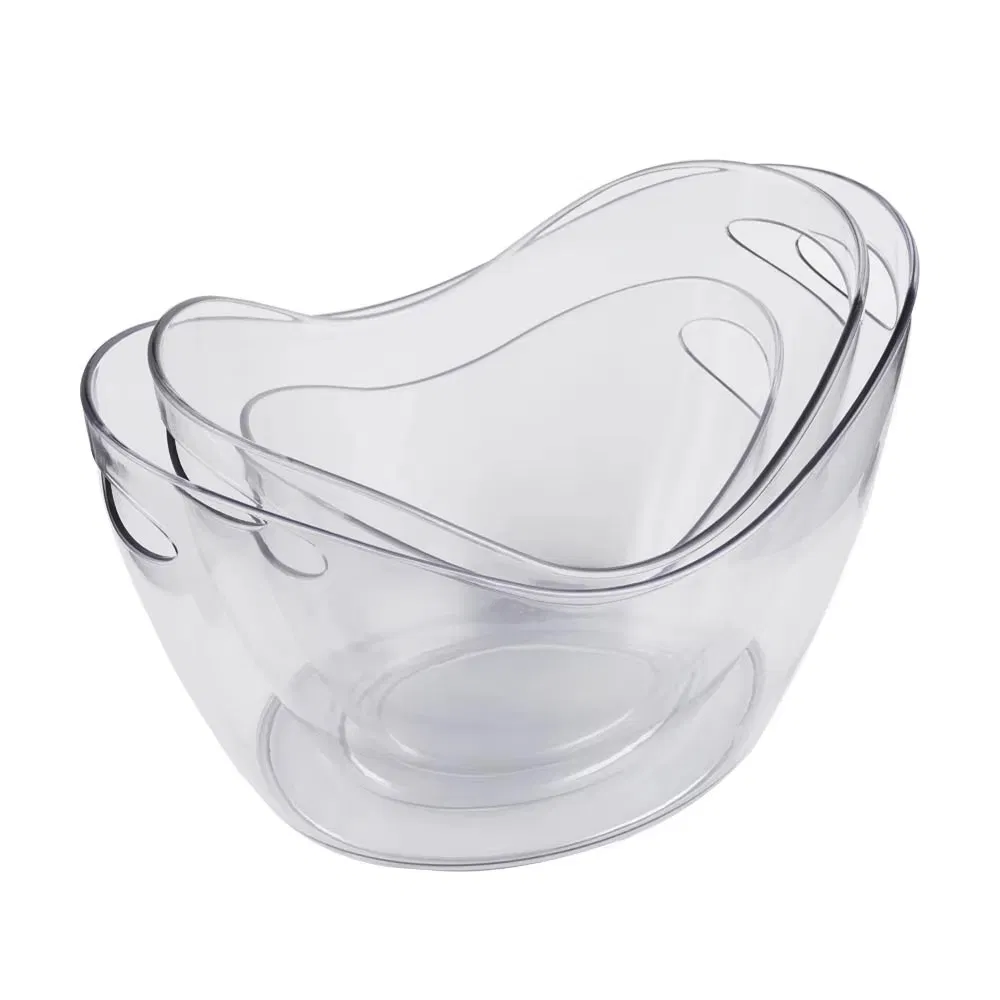 Ice Buckets Beer Wine Drink Cooler Clear Plastic Beverage Tub Champagne Chiller Drink