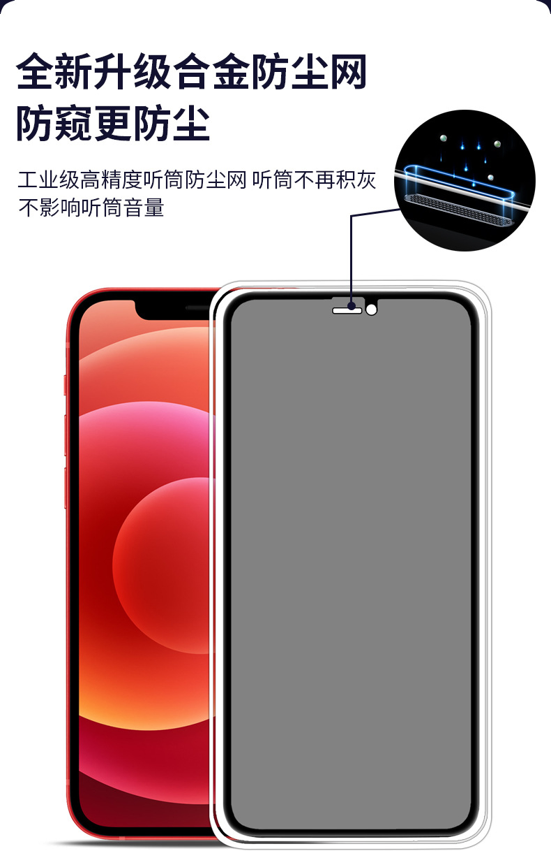 Защитное стекло Anti Spy для iPhone 11-13 с приватностью