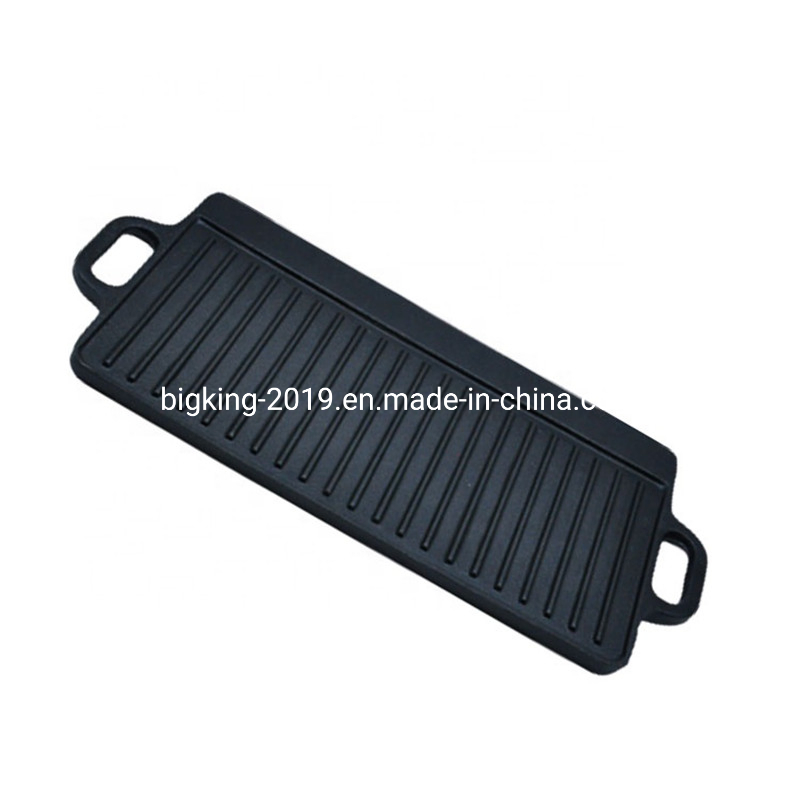 16001230699871/6outdoor BBQ Cast Iron Material Rectangular Double-Sided BBQ Dual-Purpose Baking Griddle