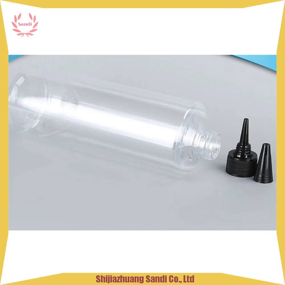 Empty Flat Shoulder 250ml 500ml 1000ml 1L Pet Glue Squeeze Plastic Dropper Bottle with Screw Twist Top Cap