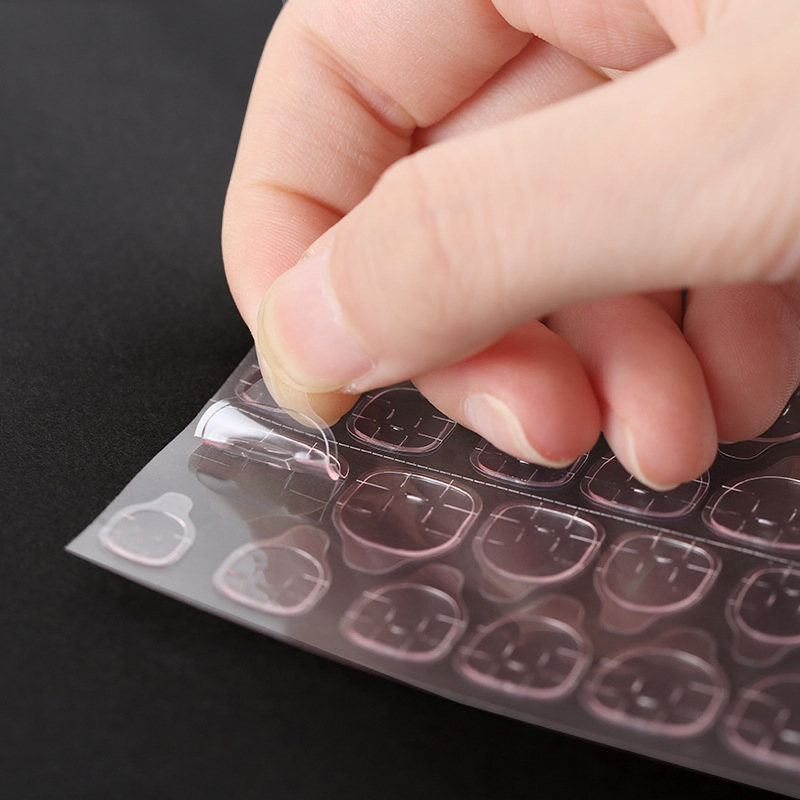 Press on Thin Double Side Jelly Nail Glue Adhesive Waterproof Tape Stickers for Manicure Fake Nail Toe Tips