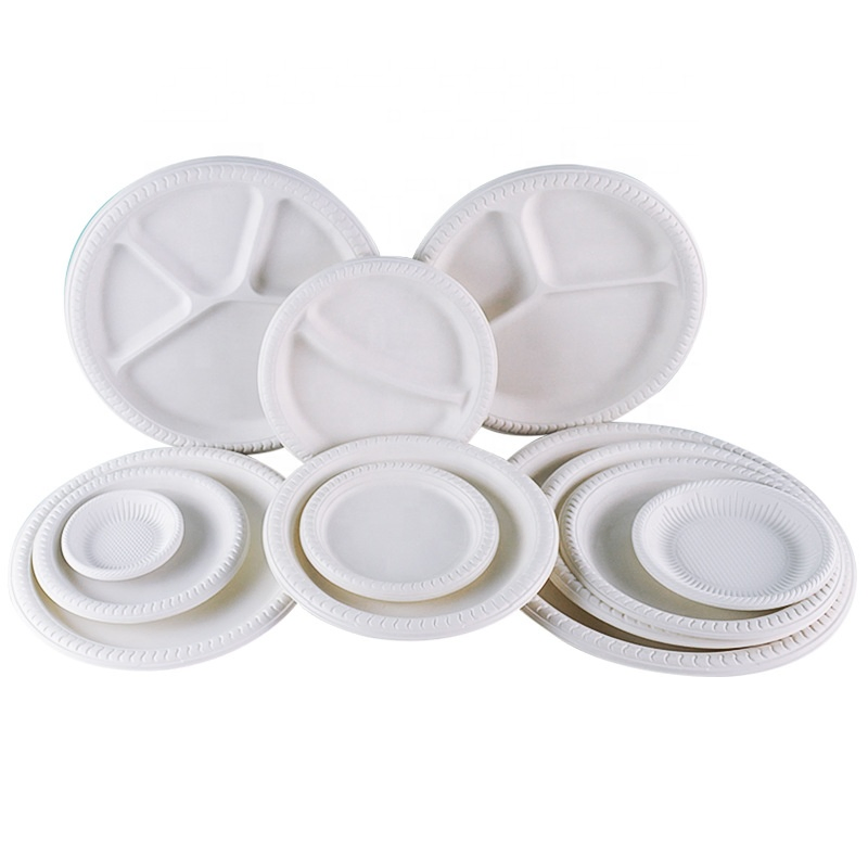 Cornstarch Eco Friendly Biodegradable Disposable Dinner Plates