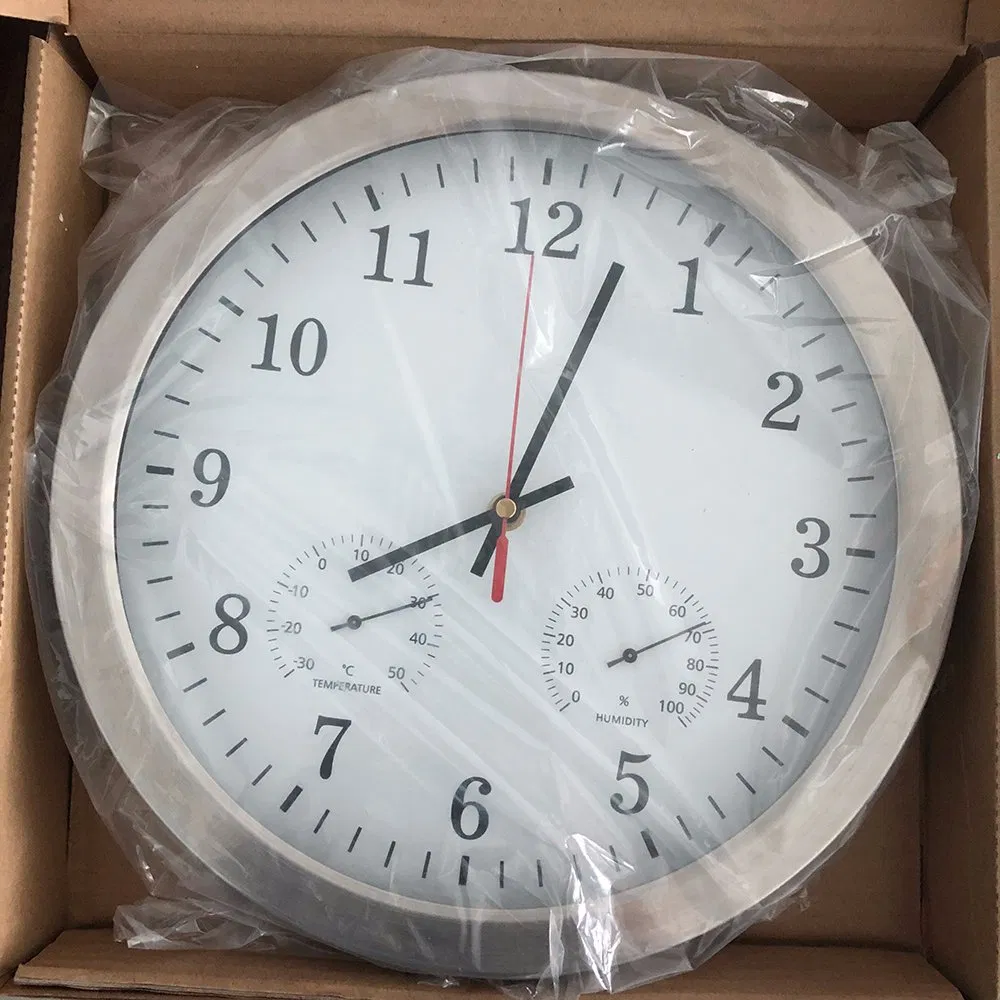 12 Inch Outdoor Weather Station with Thermometer, Hygrometer, and Clock