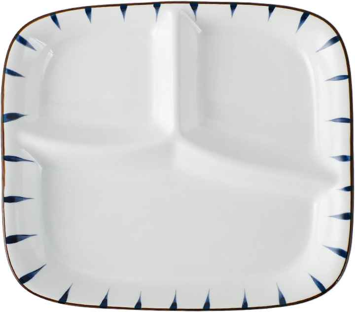 Porcelain Divided Round China Restaurant Serving Plate