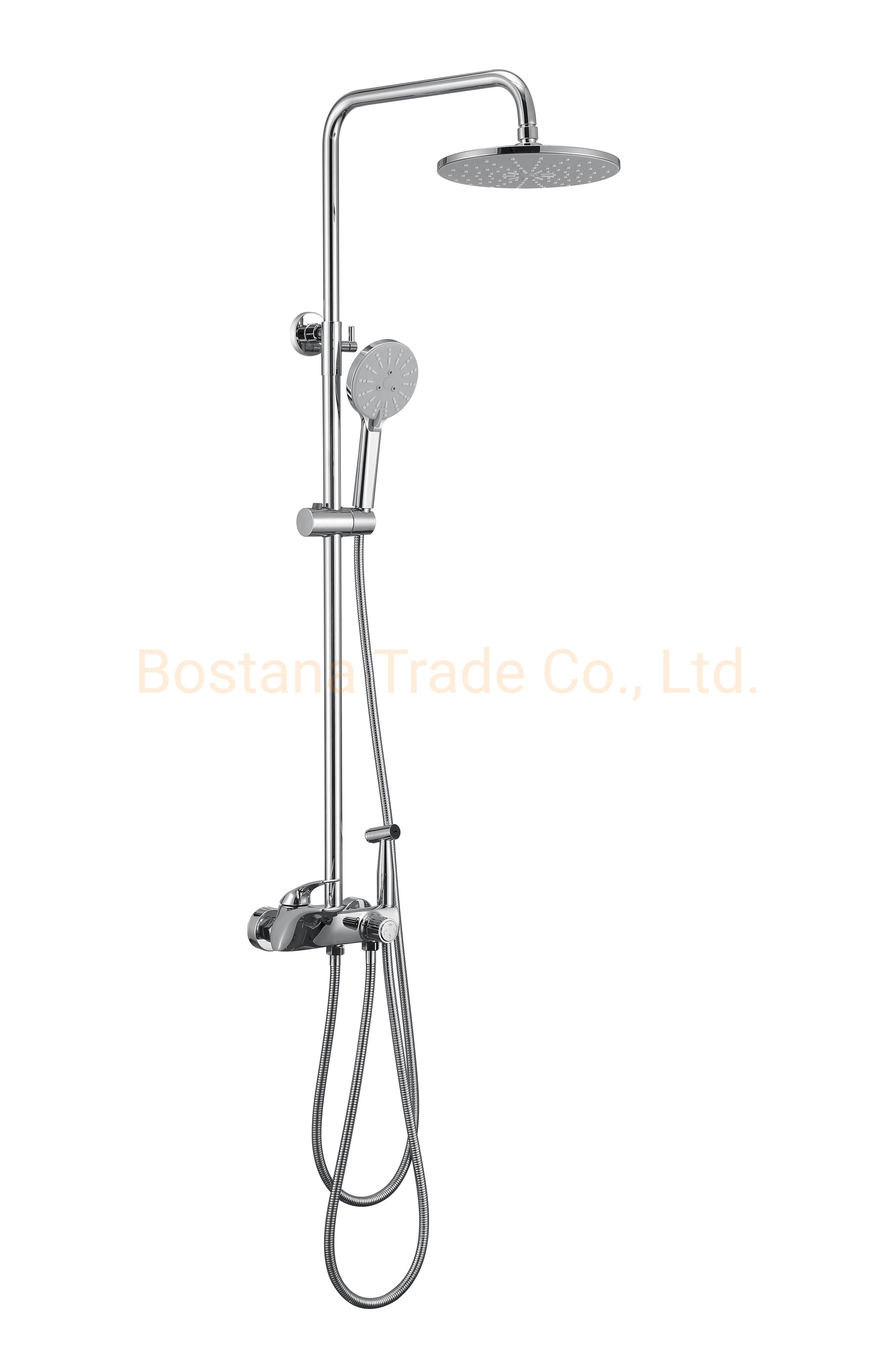 Wall Mounted Hand and Rain Head Bathroom Shower Faucet Shower Set