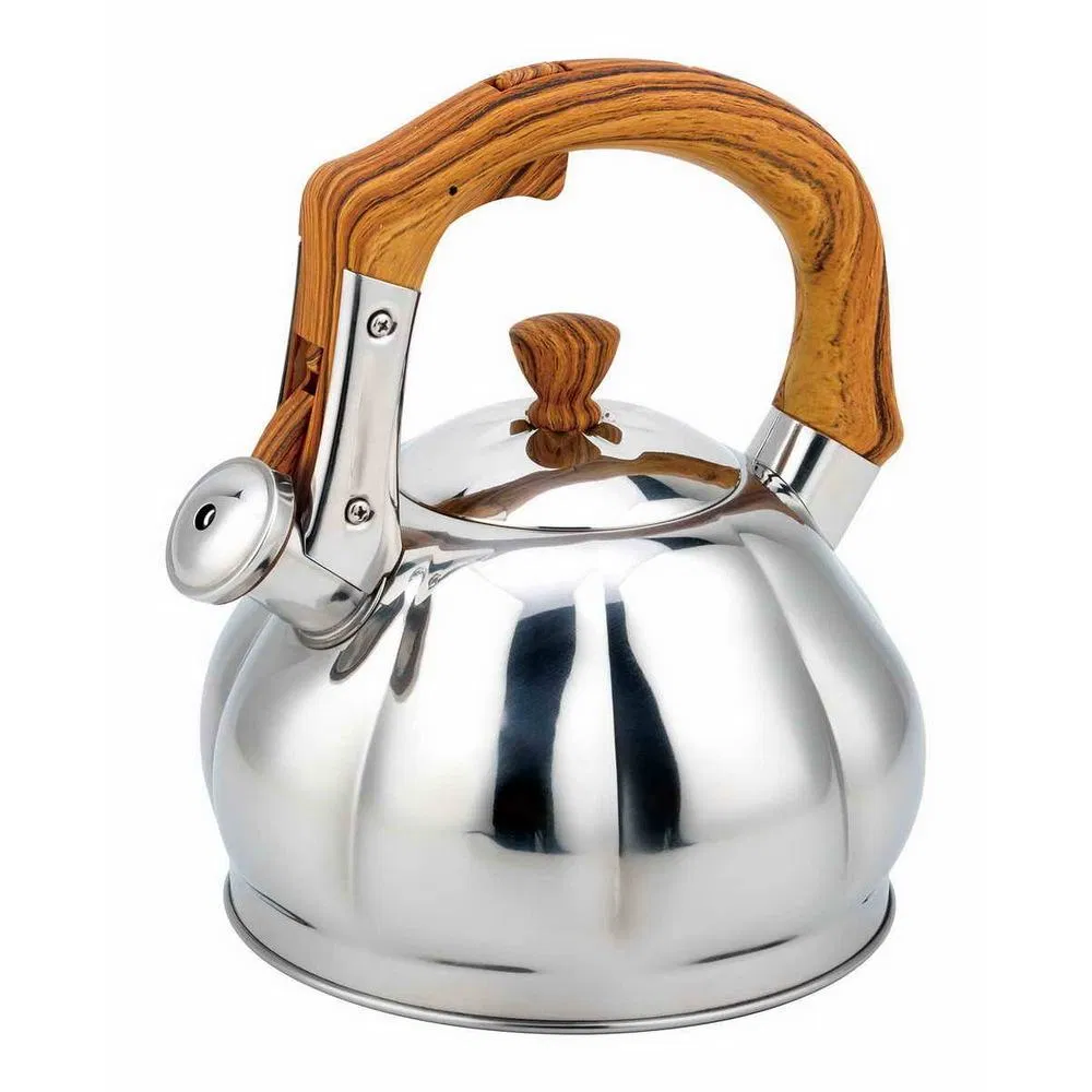 3.0 Litre Pumpkin Shape Stainless Steel Whistling Kettle, Zepter Arshia for Kazakhstan, Uzbekistan, Kyrgyzstan, Turkmenistan,