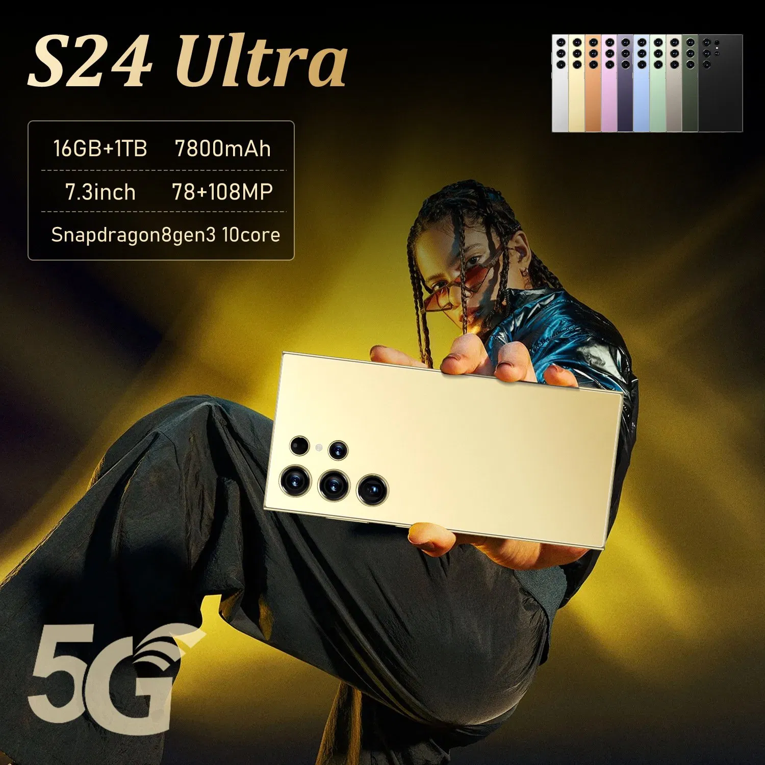 S24 Ultra: Разблокированный смартфон Android 13 с 4G/5G