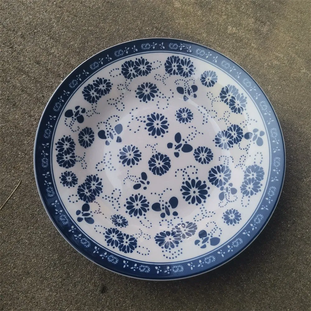 9.2"Soup Plate Full Decal Under Glaze Porcelainware Ceramics Tableware
