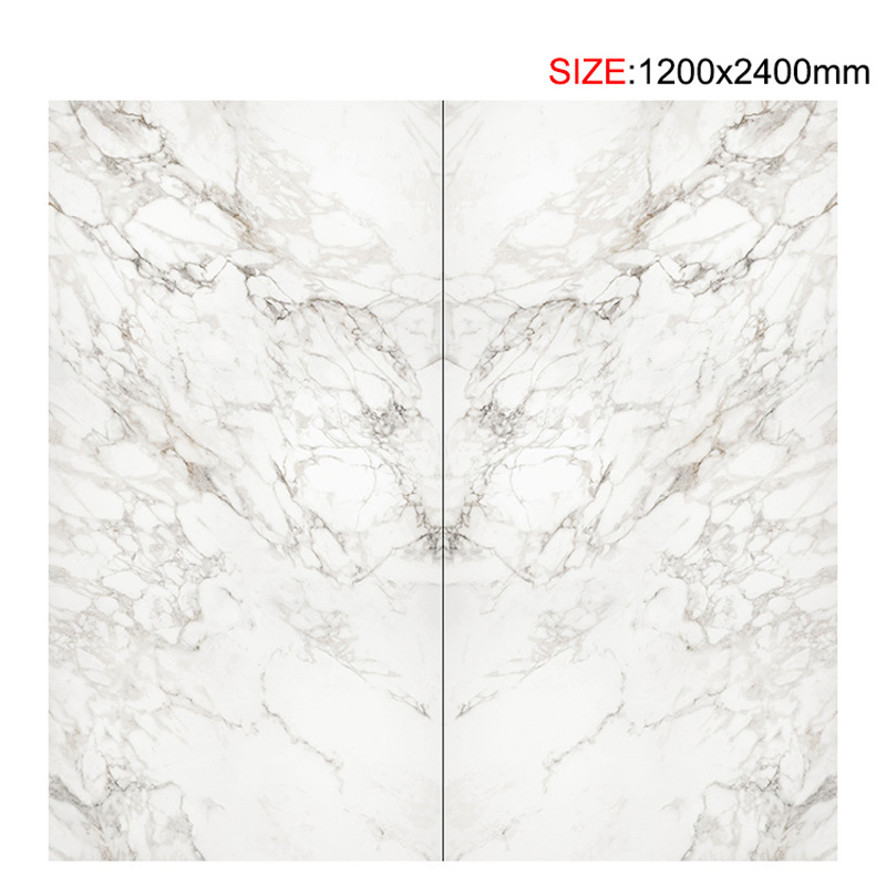 Villa Indoor Outdoor Wall Floor Bookmatched Calacatta Calcutta Bianco Carrara Oro White Grey Golden Veins Marble Porcelain Ceramic Tiles 1200X2400