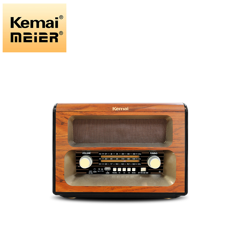Hot Selling Wooden Stereo Radio with Bluetooth Sound Quality Vintage Wooden Box Brand Radio