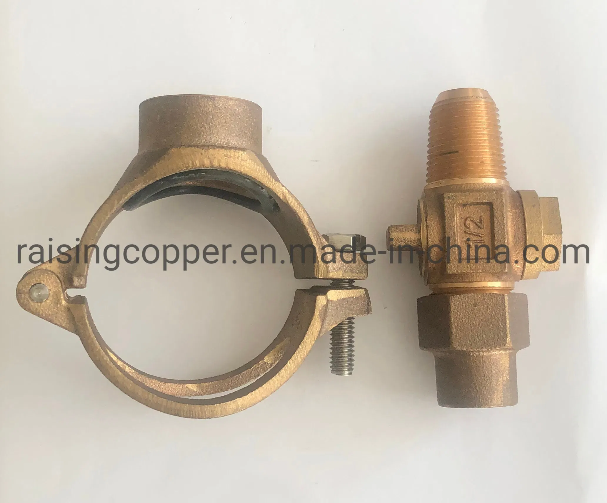 Bronze Saddle with Bronze Corporation Stop