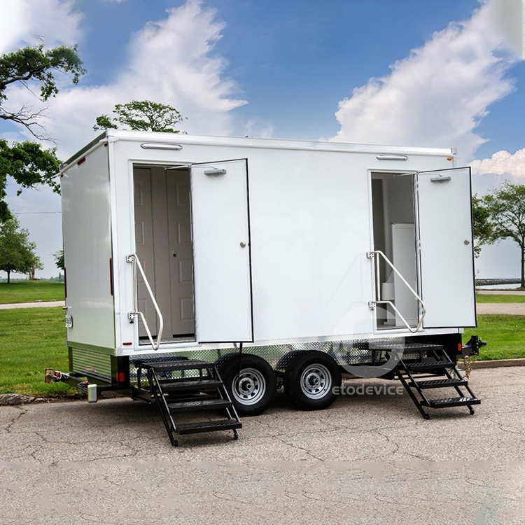 Custom Manufactured Prefabricated Mobile Toilet Prefab Portable Toilet with Wash Basin Sink