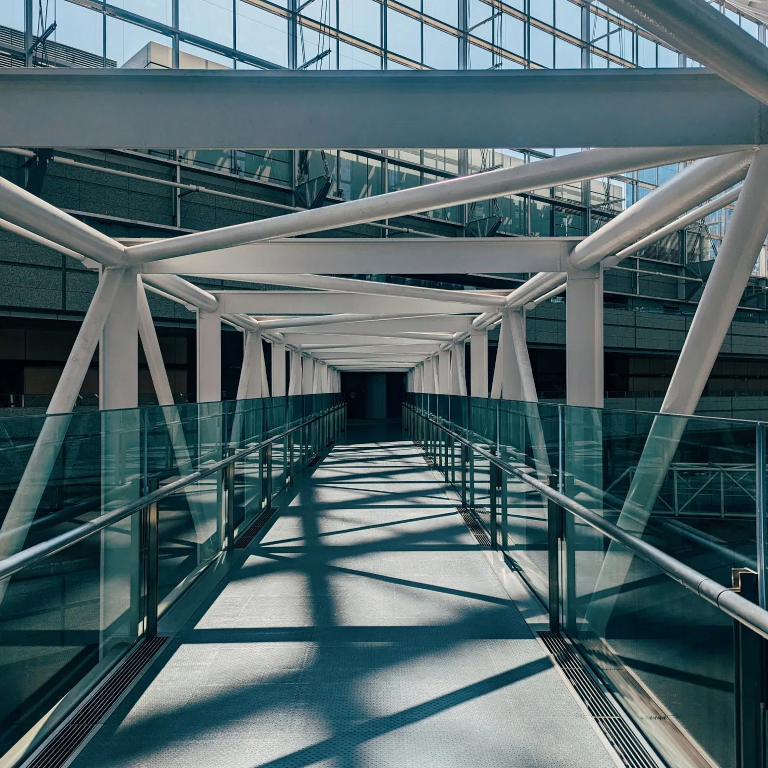 Prefabricated Steel Structure Bridge / Sky Steel Bridge