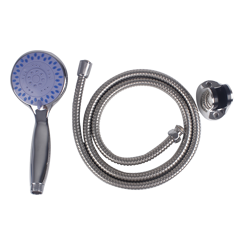 Wall Mounted Bathroom Shower Handle Shower Head Set with Stainless Steel Hose