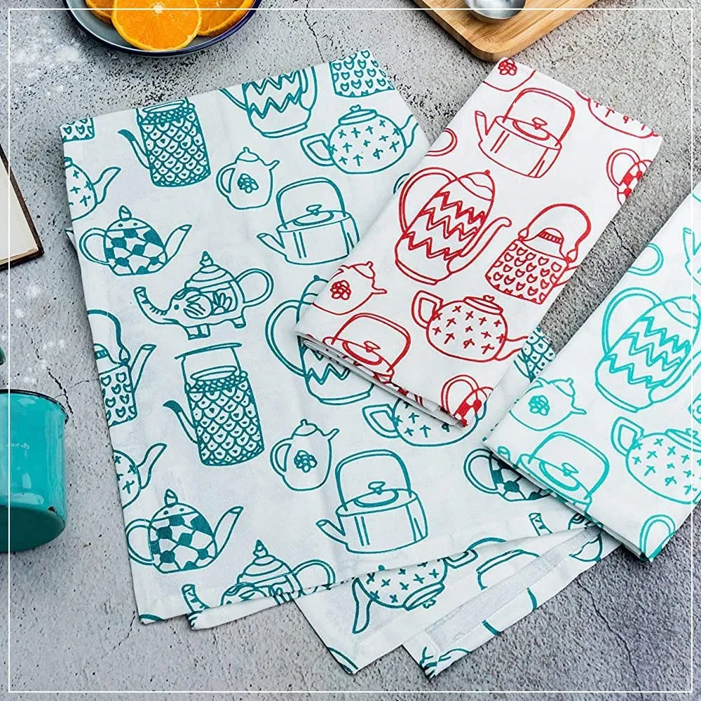 Organic Recycle Cotton Tea Towel Silkscreen Printed Customized Logo Tea Towel Made of 100% Cotton Kitchen Tea Towel