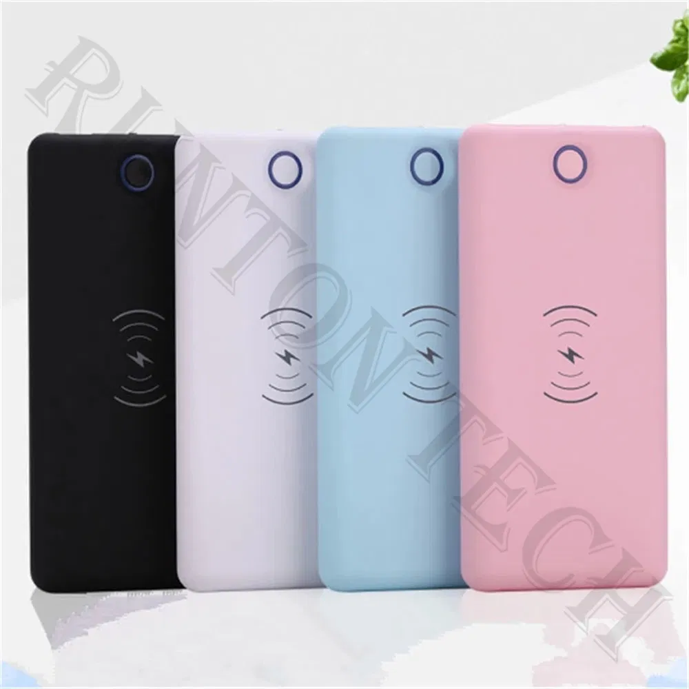 Rt-W7 Colorful High Capacity Wireless Power Bank with Flashlight