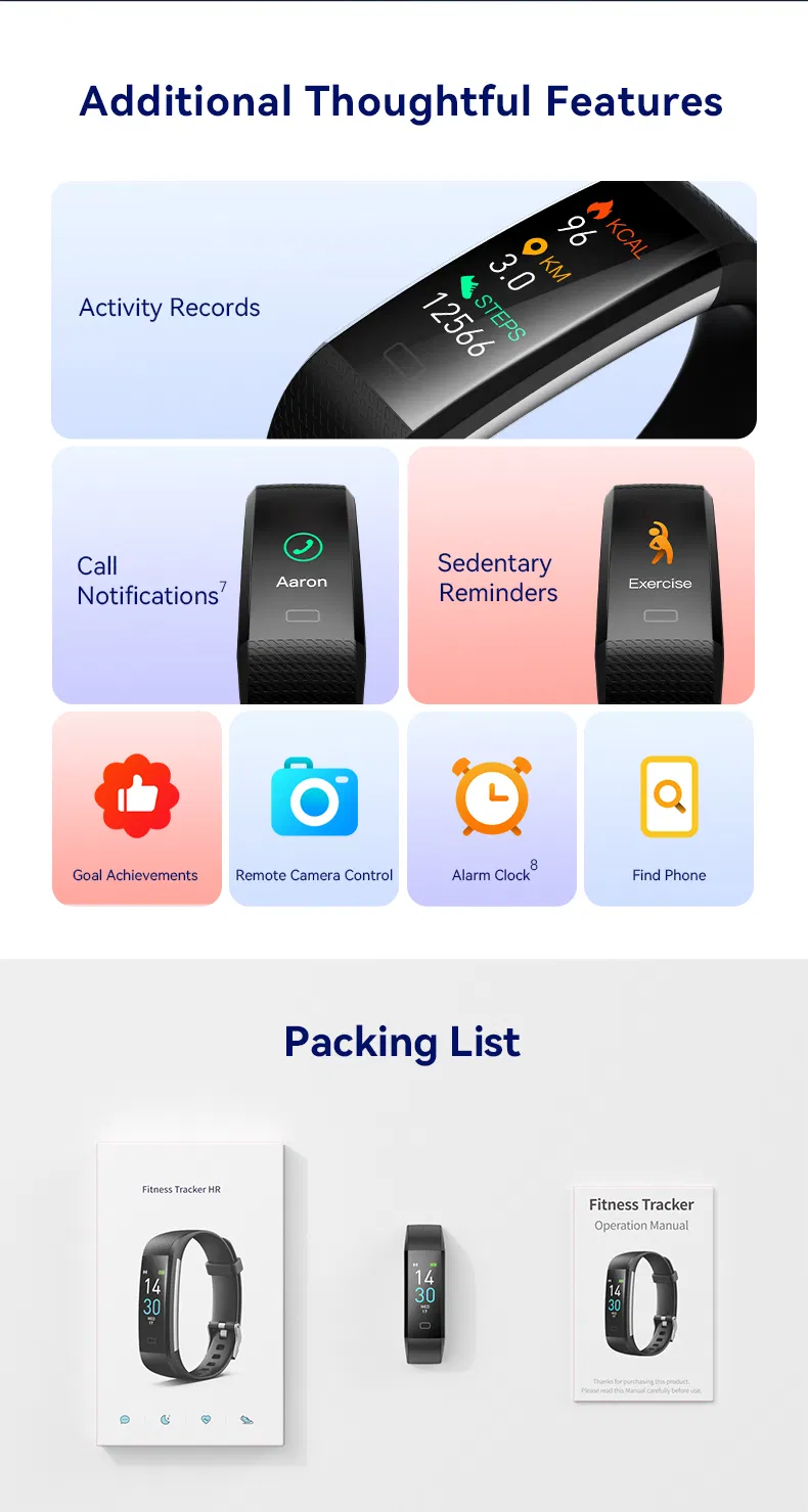 Фитнес-браслет для мужчин и женщин, водонепроницаемый