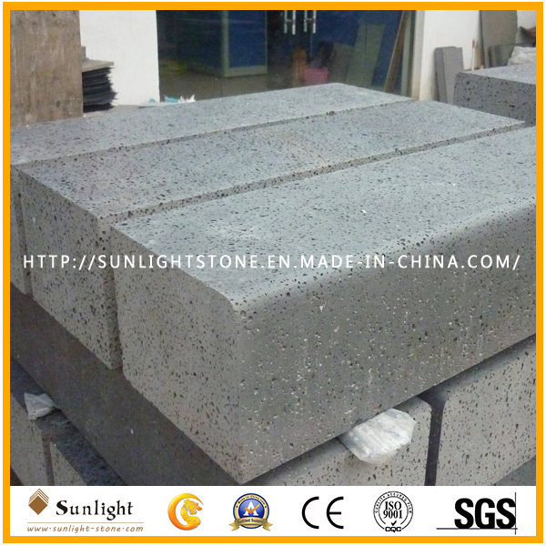 Natural Honed Hainan Black/Grey Basalt/Lava Stone for Paving Tile