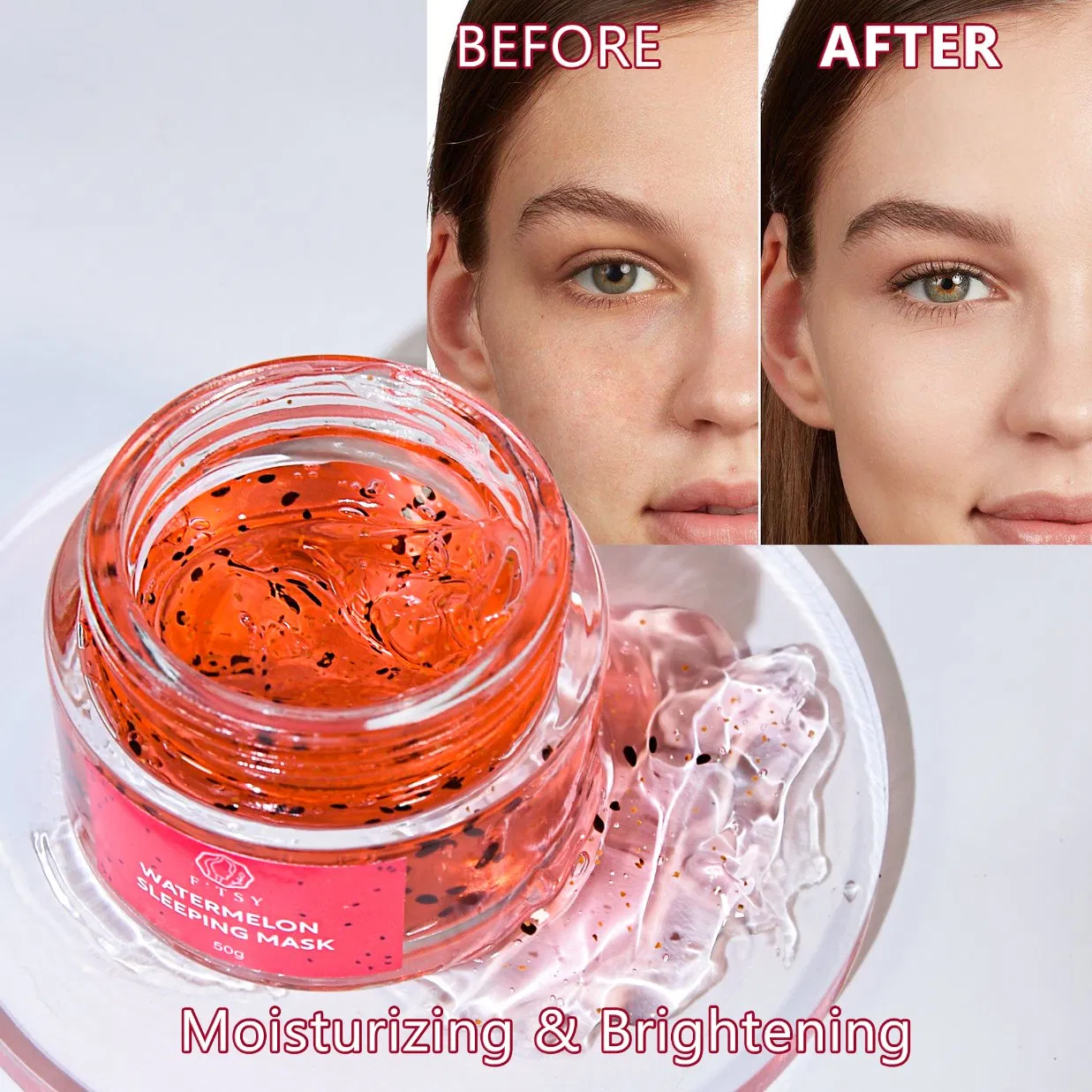 Wholesale Organic Gel Mask Overnight Resurfacing Niacinamide Nourishing Whitening Watermelon Mask