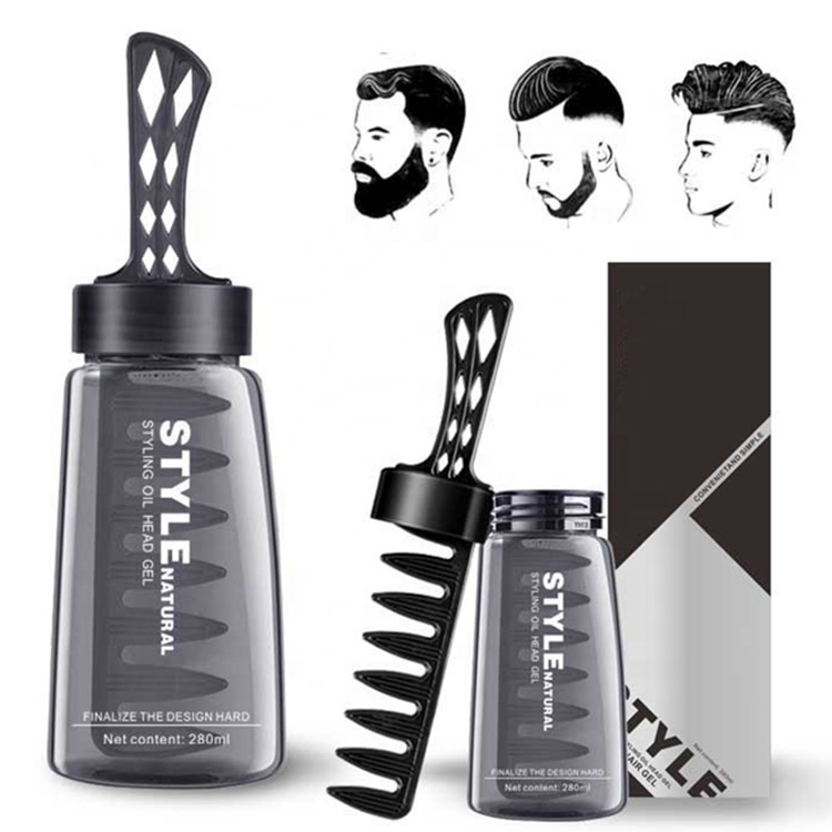 Strong Hold Wax Hair Styling Gel with Comb Eco Temporary for Men