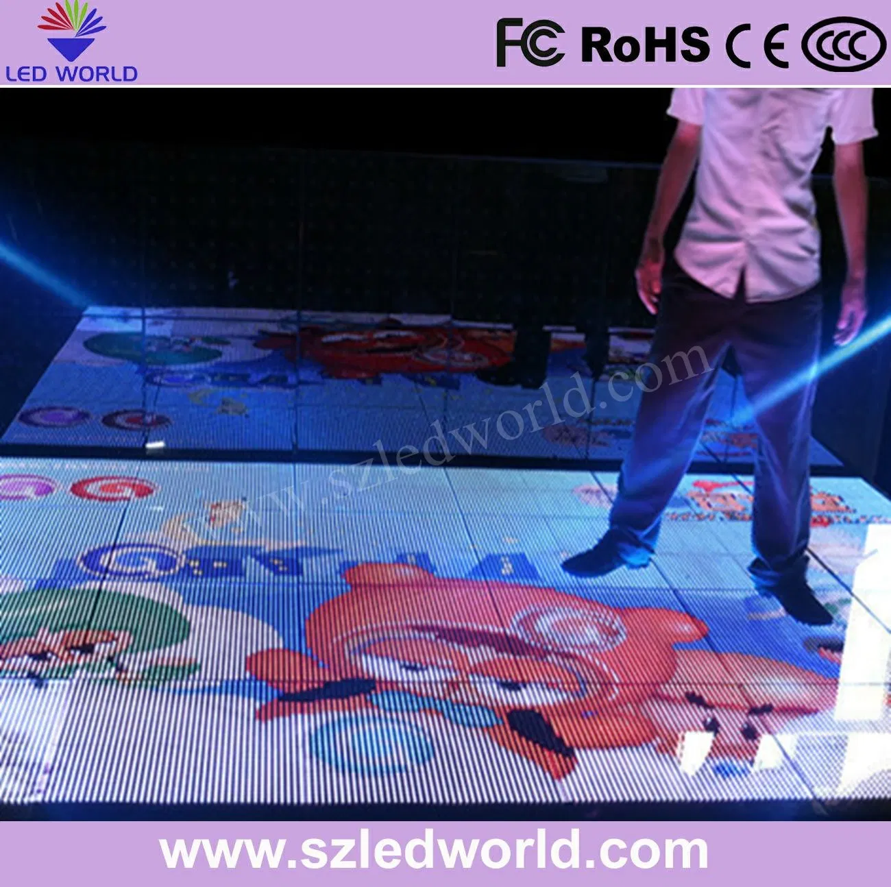 P6.25 Waterproof RGB LED Dance Acrylic Floor Display Screen for Wedding Party
