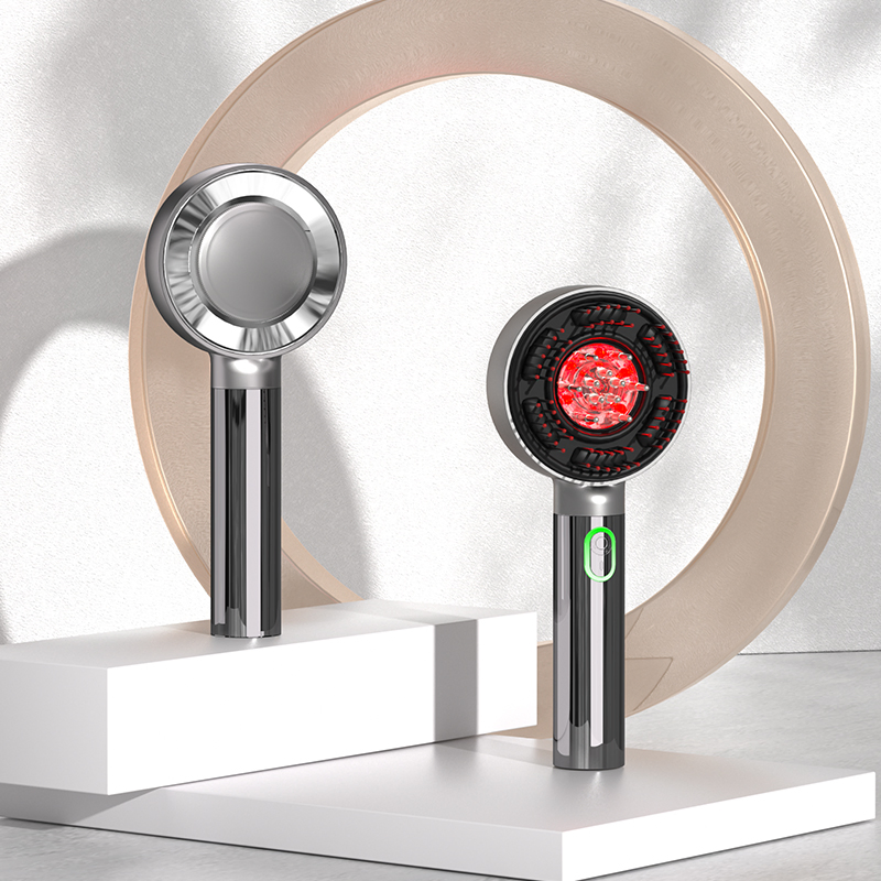 Электрическая EMS-расческа для роста волос с красным светом